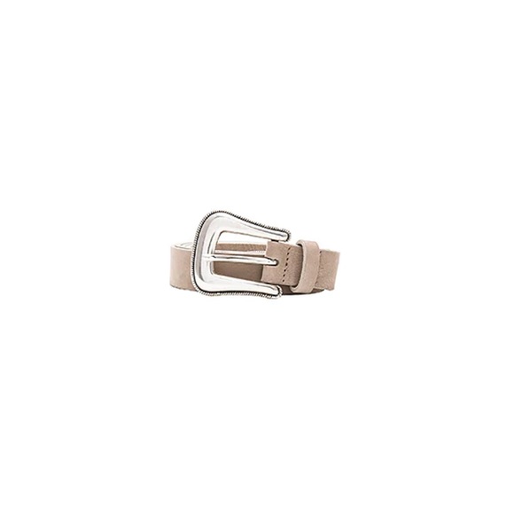 NWT B-Low The Belt | 7FAM ‘Taos Mini’ Nubuck Belt • light taupe, silver • size M